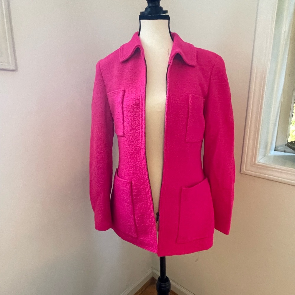 Hot pink Biba boucle jacket